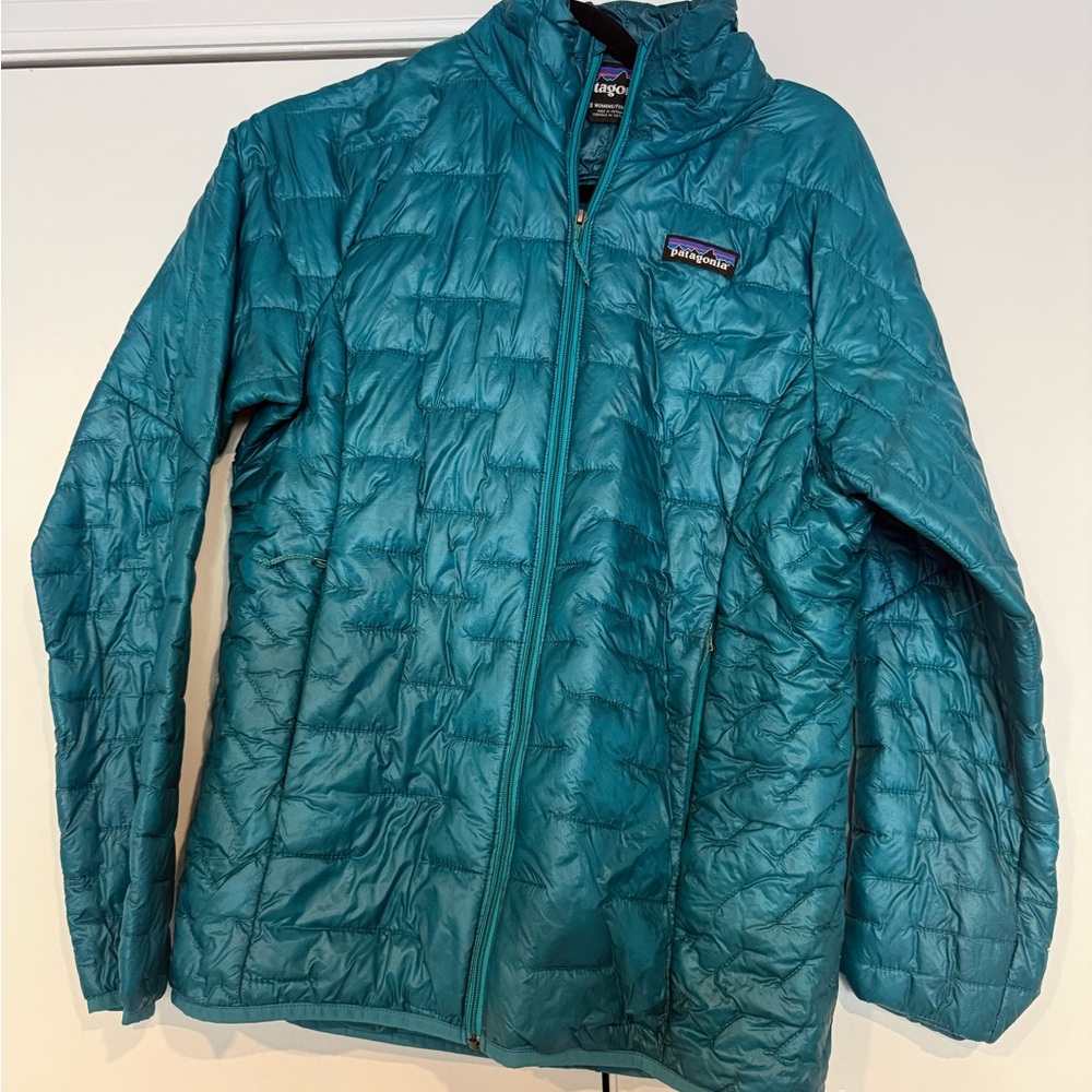 Patagonia Nano Puff Turquoise Quilted Jacket